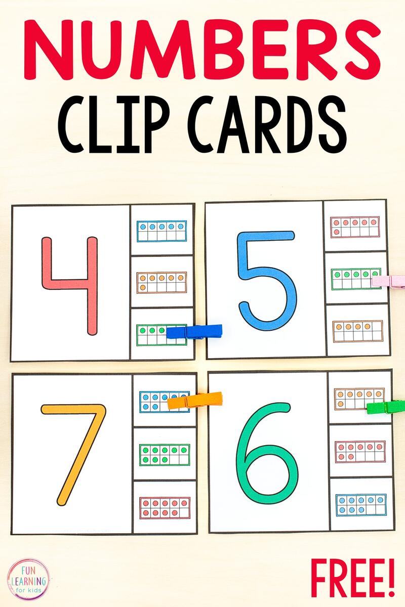 Free Printable Number Recognition Matching Cards For 1 10