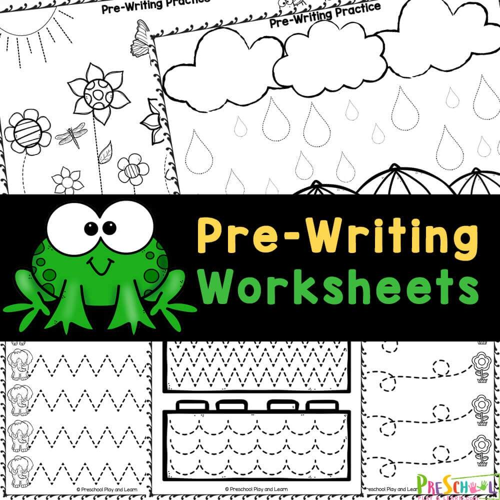 FREE Printable Pre Writing Practice Worksheets For Pre K