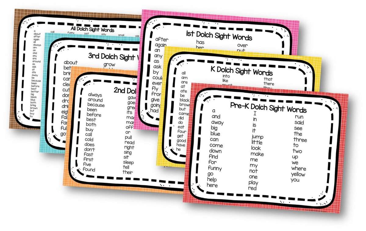 FREE Printable Sight Words List Dolch Sight Words Superstar Worksheets