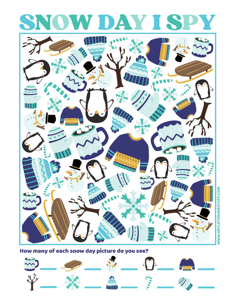 Free Printable Snow Day I Spy Game Hey Let S Make Stuff Free Printable Snowflake Template The Keeper Of The Memories