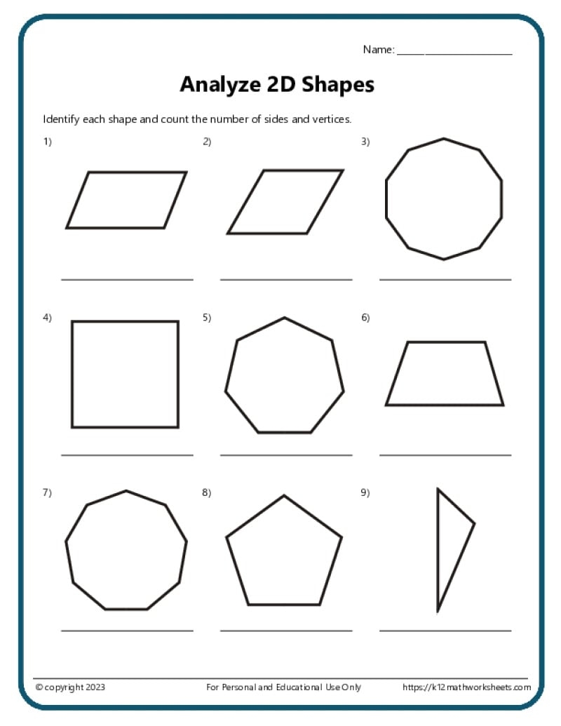 4th Grade Geometry Shapes And Definitions Workybooks