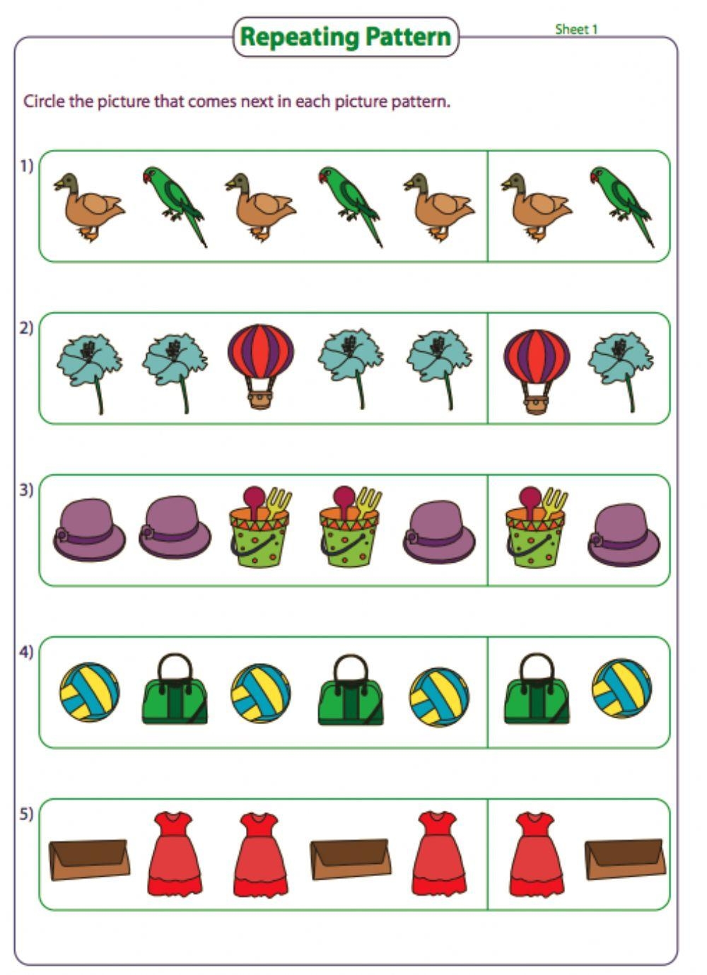 Grade 3 Repeated Pattern Worksheet Worksheets Library