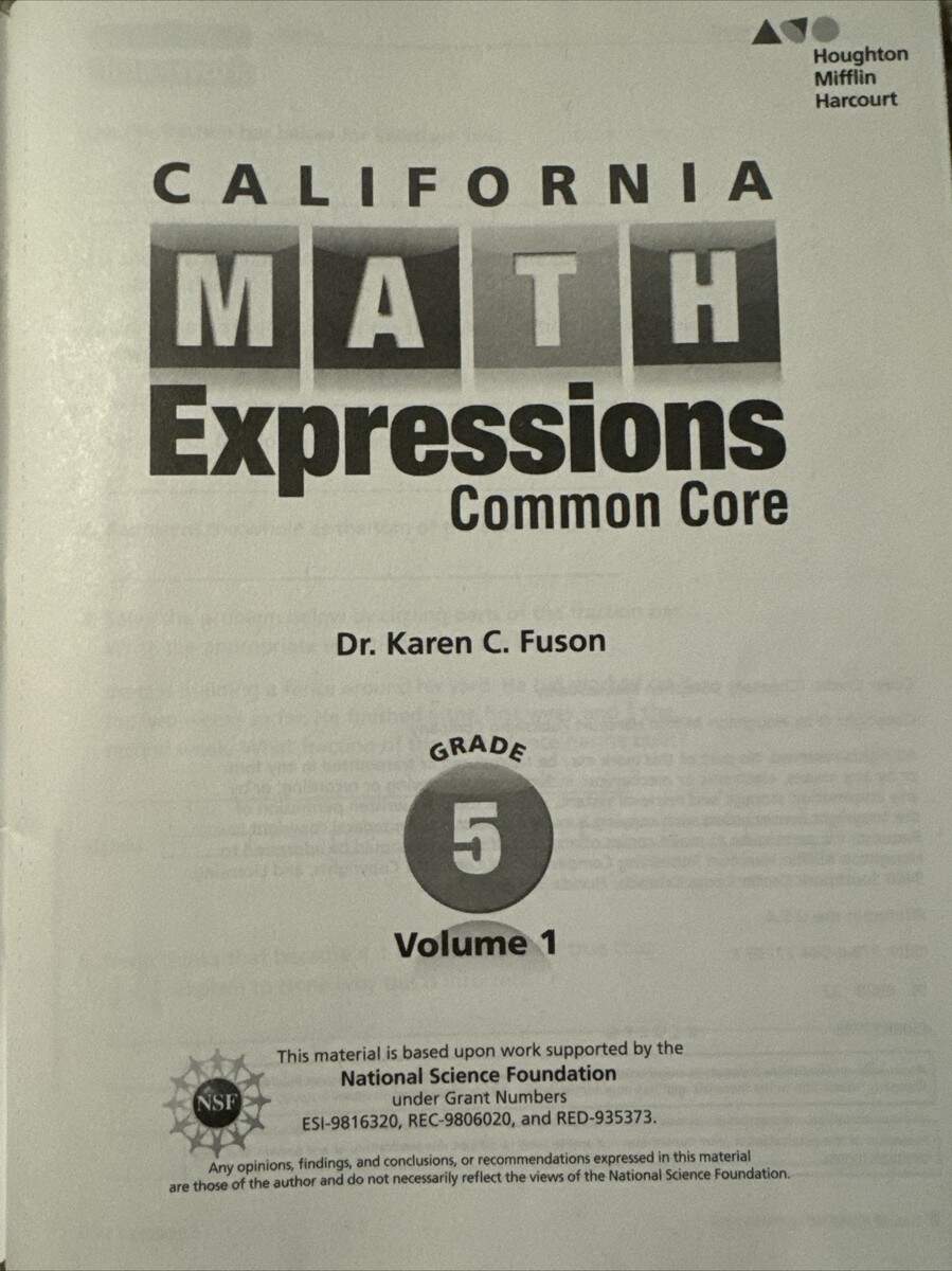 Grade 5 Volume 1 Math Expressions HOMEWORK And REMEMBERING 9780544211391 EBay Grade 5 Volume 1 Math Expressions HOMEWORK And REMEMBERING 9780544211391 EBay