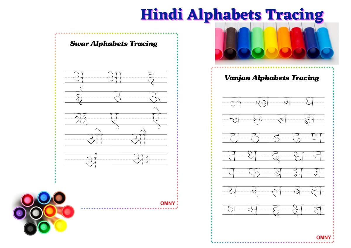 Hindi Alphabet Tracing Worksheets Swar And Vyanjan With Letter Formation Guide For Hand Writing Practice Etsy Reading And Writing Zero Se Ten Blog