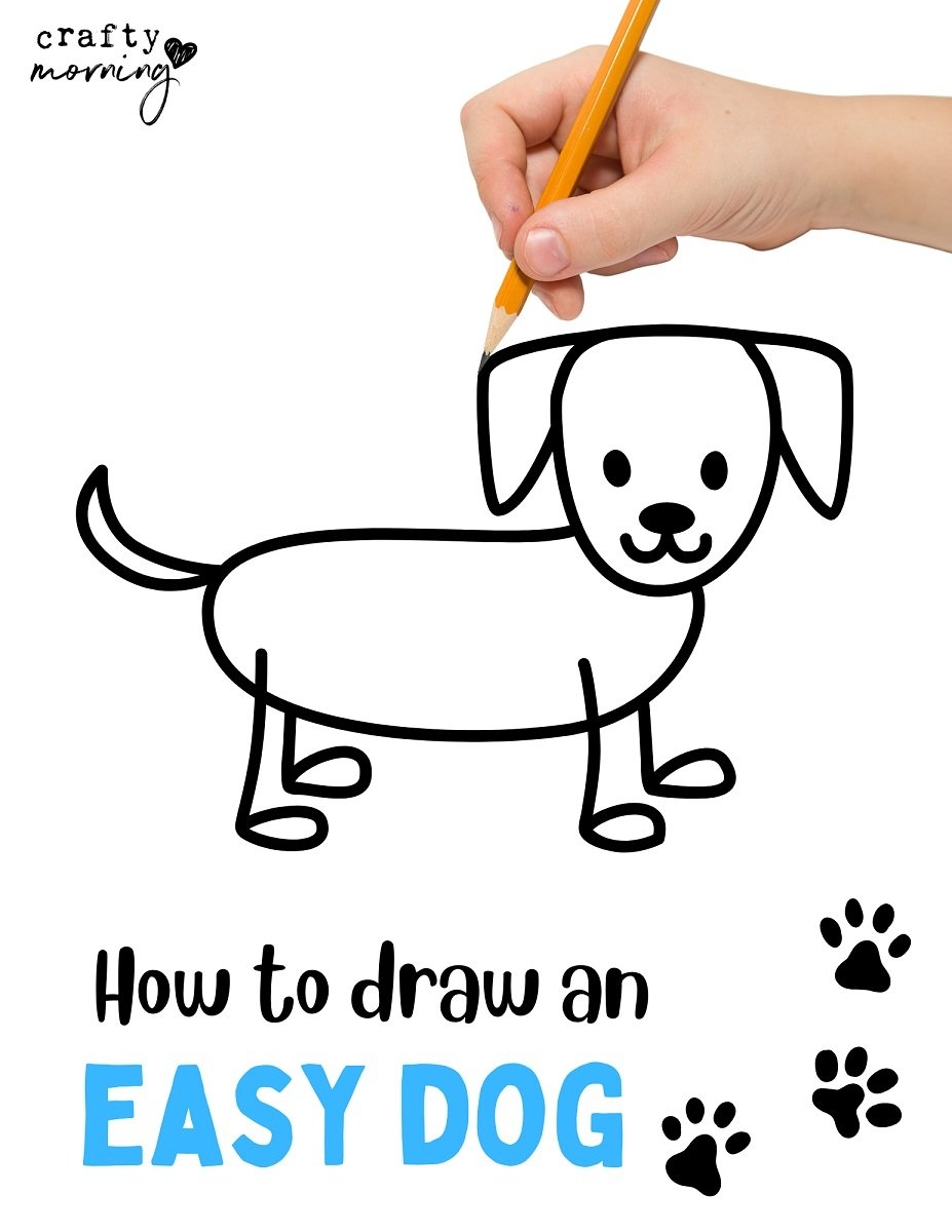How To Draw A Dog For Kids Easy Crafty Morning How To Draw A Dog For Kids Easy Crafty Morning