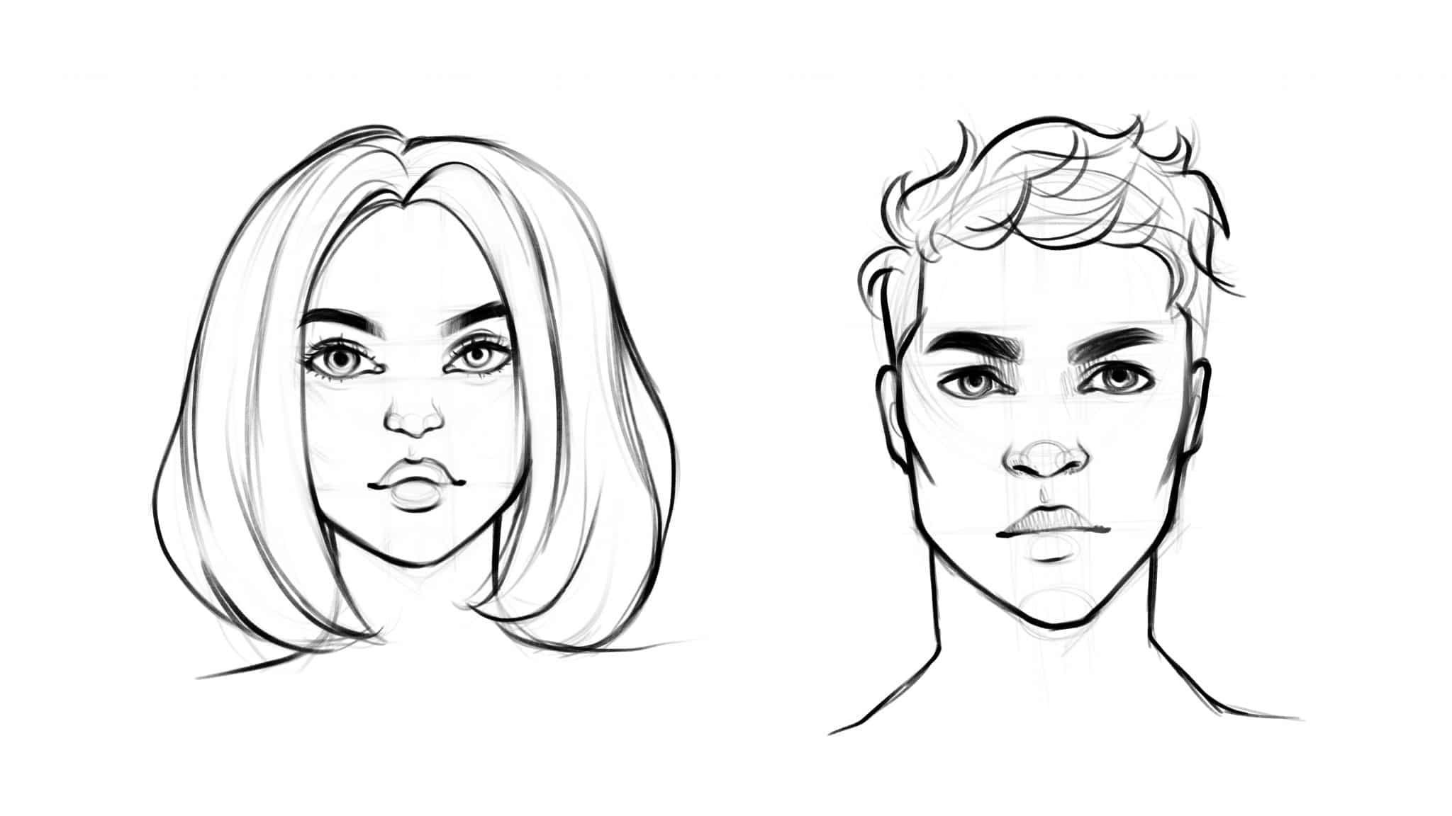 HOW TO DRAW A MAN S FACE STEP BY STEP GUIDES OF DRAWING PORTRAIT FROM THE FRONT SIDE AND A 3 4 VIEW