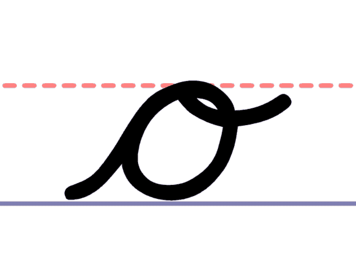 Cursive O Full Tutorial And Worksheet