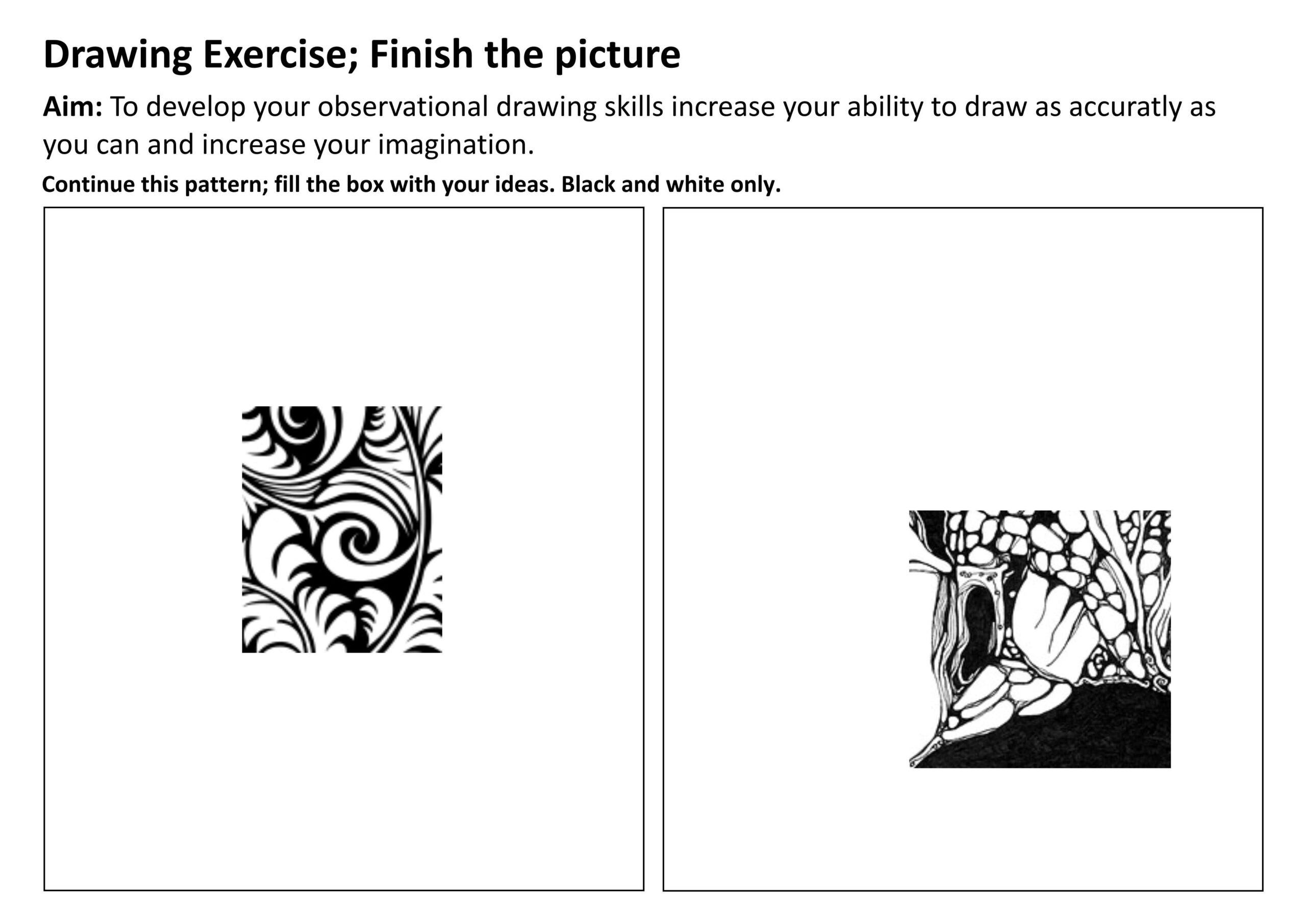 Imagination Exercise Finish The Drawing
