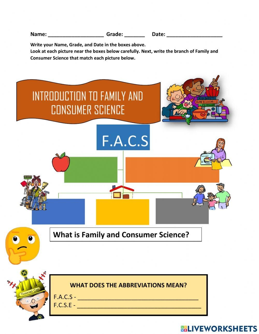 Introduction To Family And Consumer Science Online Exercise For Worksheets Library Introduction To Family And Consumer Science Online Exercise For Worksheets Library