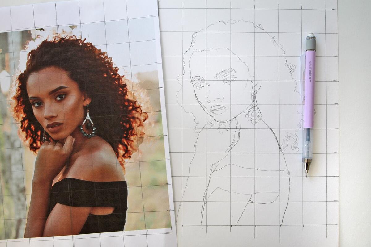 Introduction To Portrait Art Using The Grid Drawing Method Tombow USA Blog Introduction To Portrait Art Using The Grid Drawing Method Tombow USA Blog