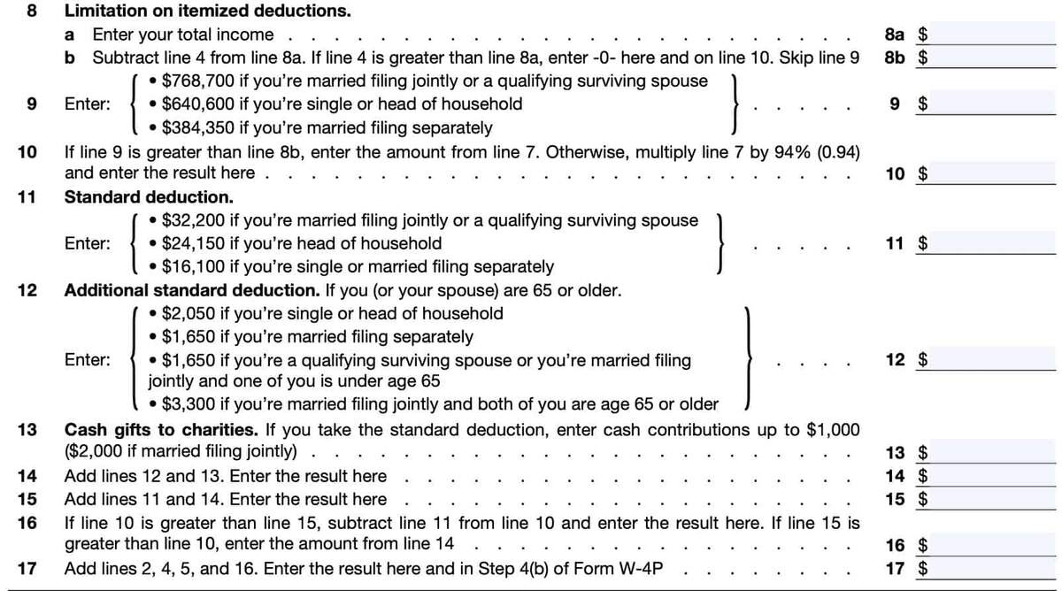 IRS Form W 4P Instructions Pension Annuity Tax Withholding IRS Form W 4P Instructions Pension Annuity Tax Withholding