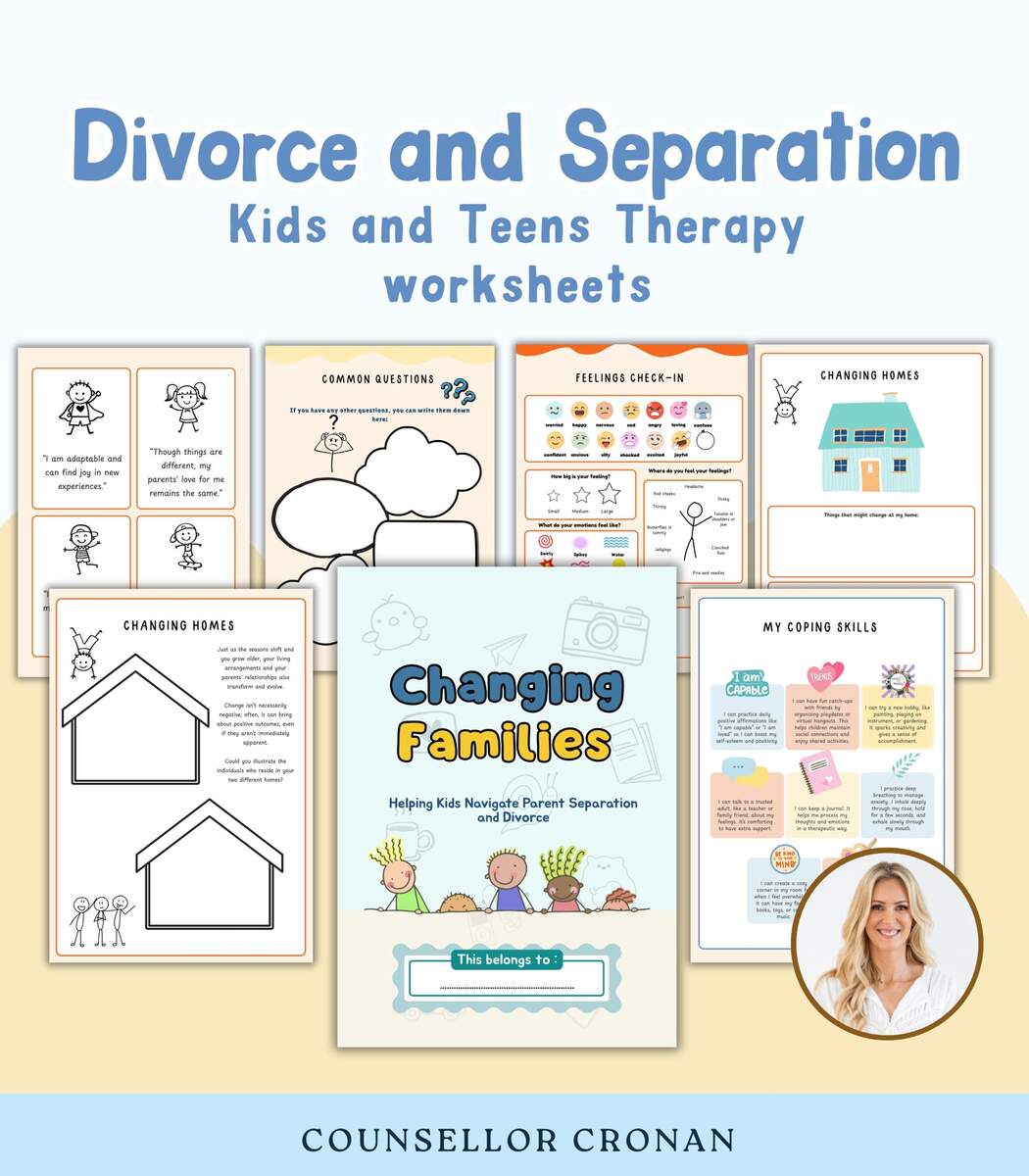 Kids Divorce Worksheet Etsy