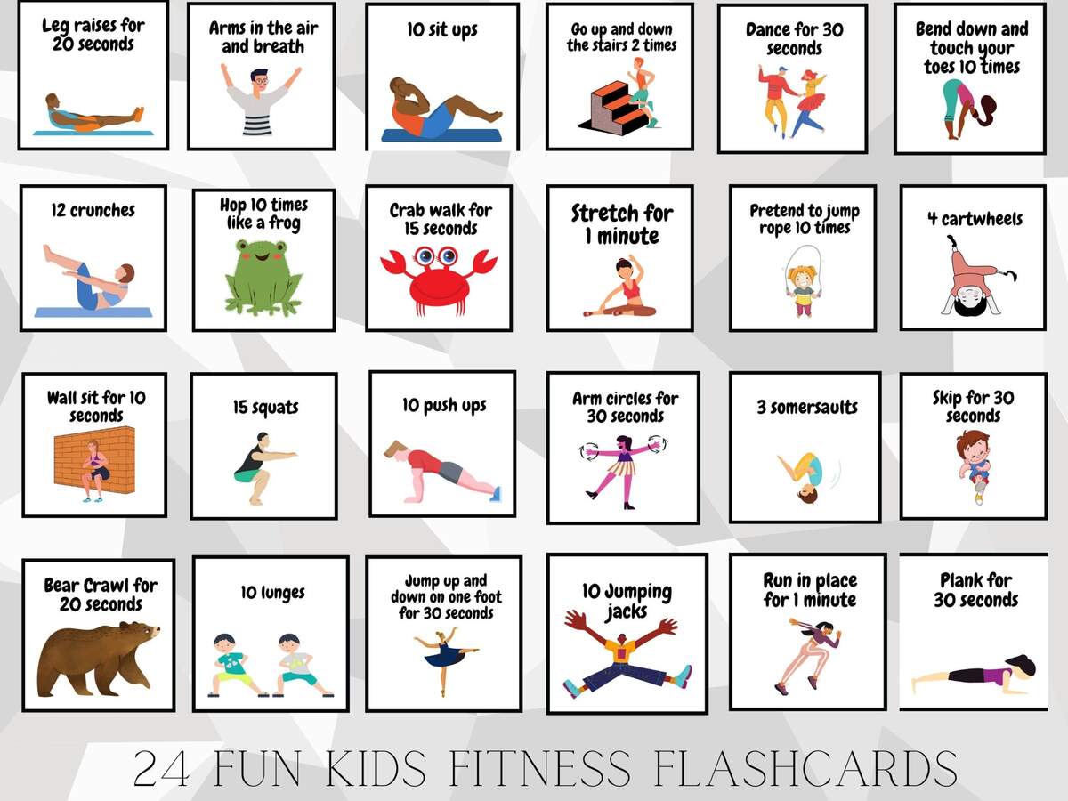 Kids Exercise Etsy Kids Exercise Etsy