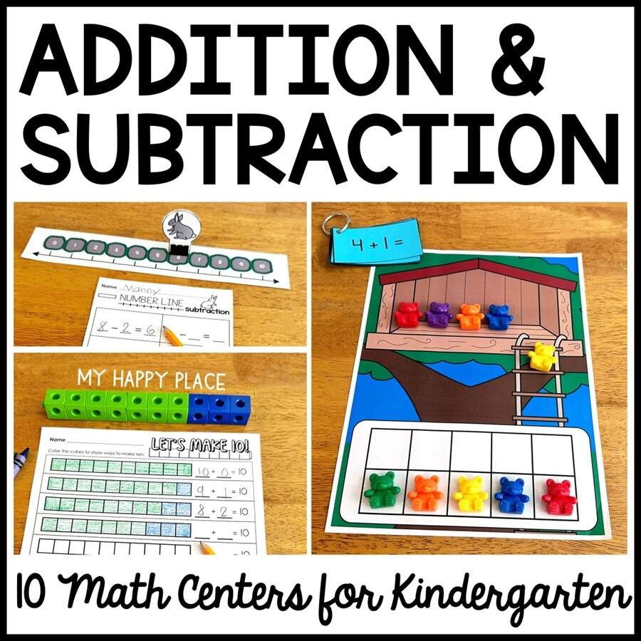 Kindergarten Math Centers Addition And Subtraction Kindergarten Math Centers Addition And Subtraction