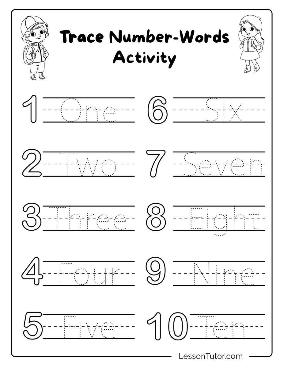Kindergarten Numbers In Words 1 30 Worksheets Free Coloring Pages PDF Printables And Worksheets Lesson Tutor
