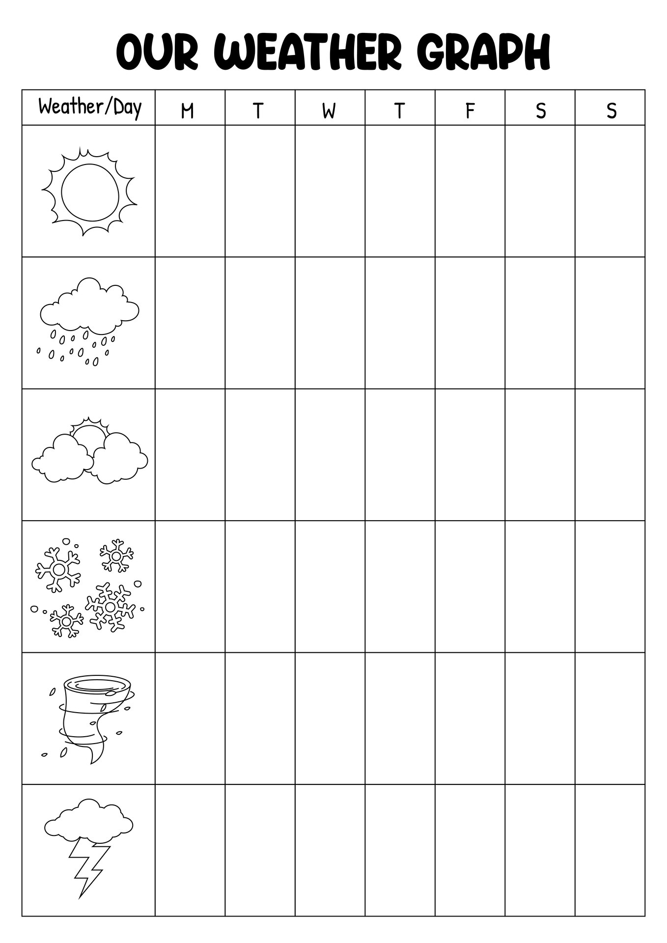 Kindergarten Weather Graph 10 Free PDF Printables Printablee Kindergarten Weather Graph 10 Free PDF Printables Printablee