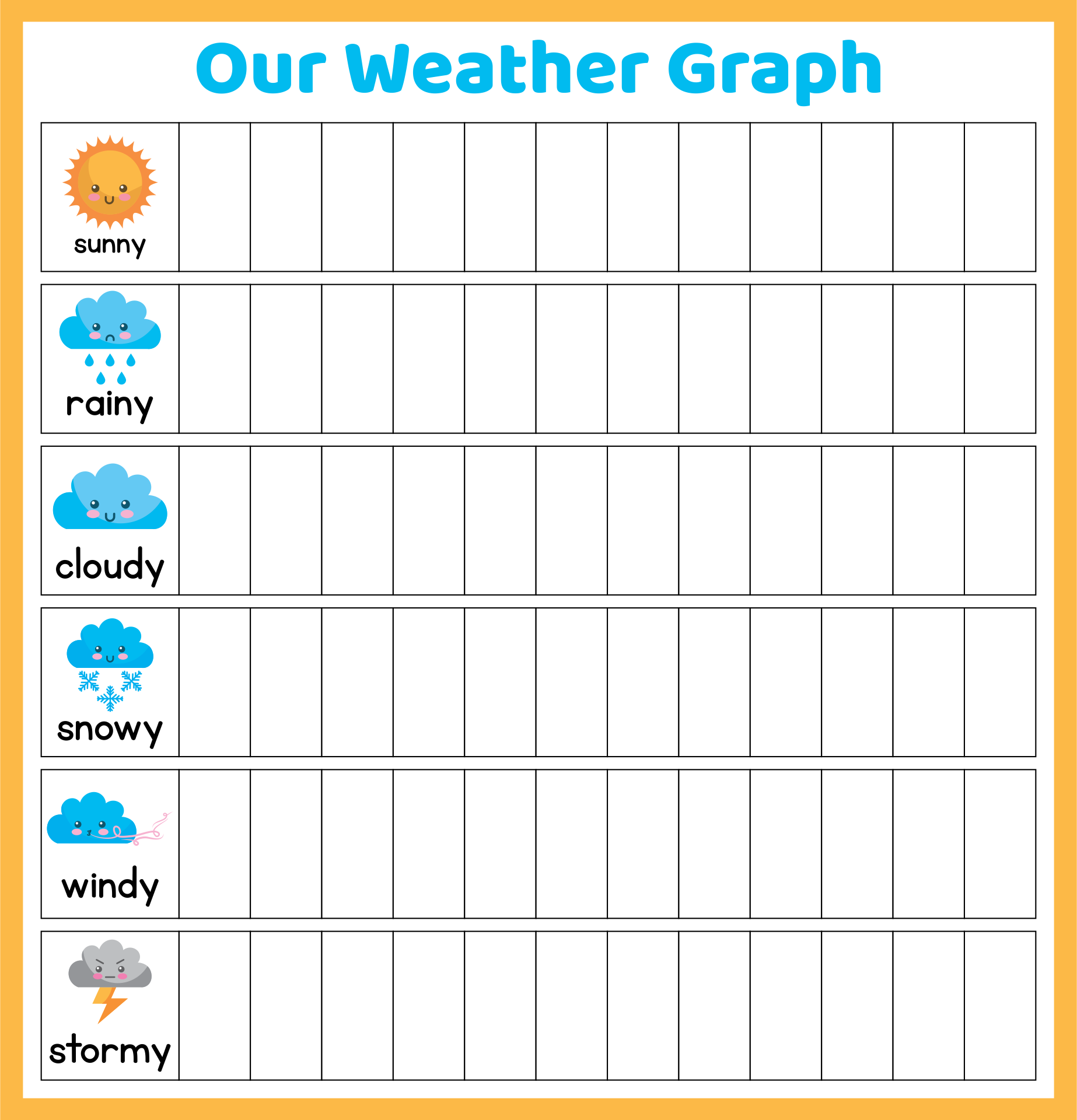 Kindergarten Weather Graph 10 Free PDF Printables Printablee