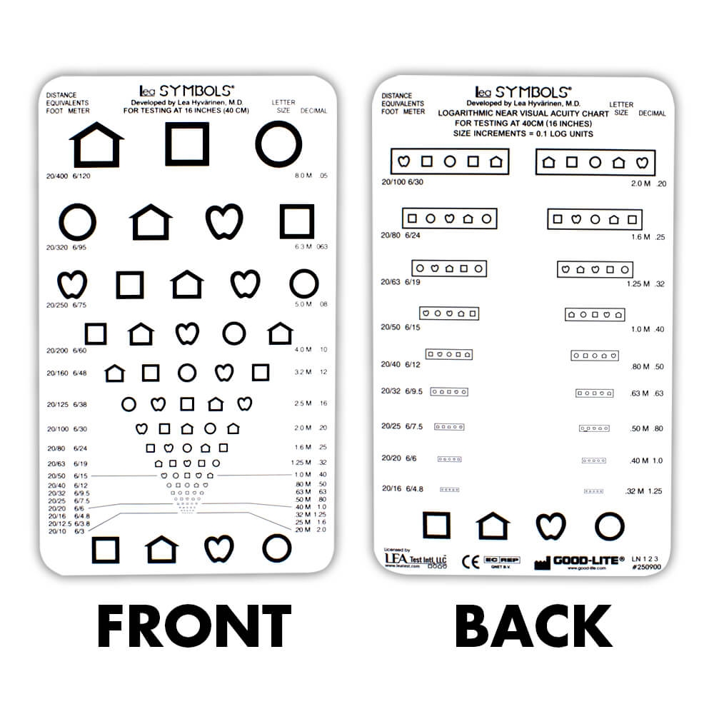 LEA Symbols Pocket Near Card Amcon Labs Proportional Spaced Eye Chart For Visual Testing Brazil Ubuy