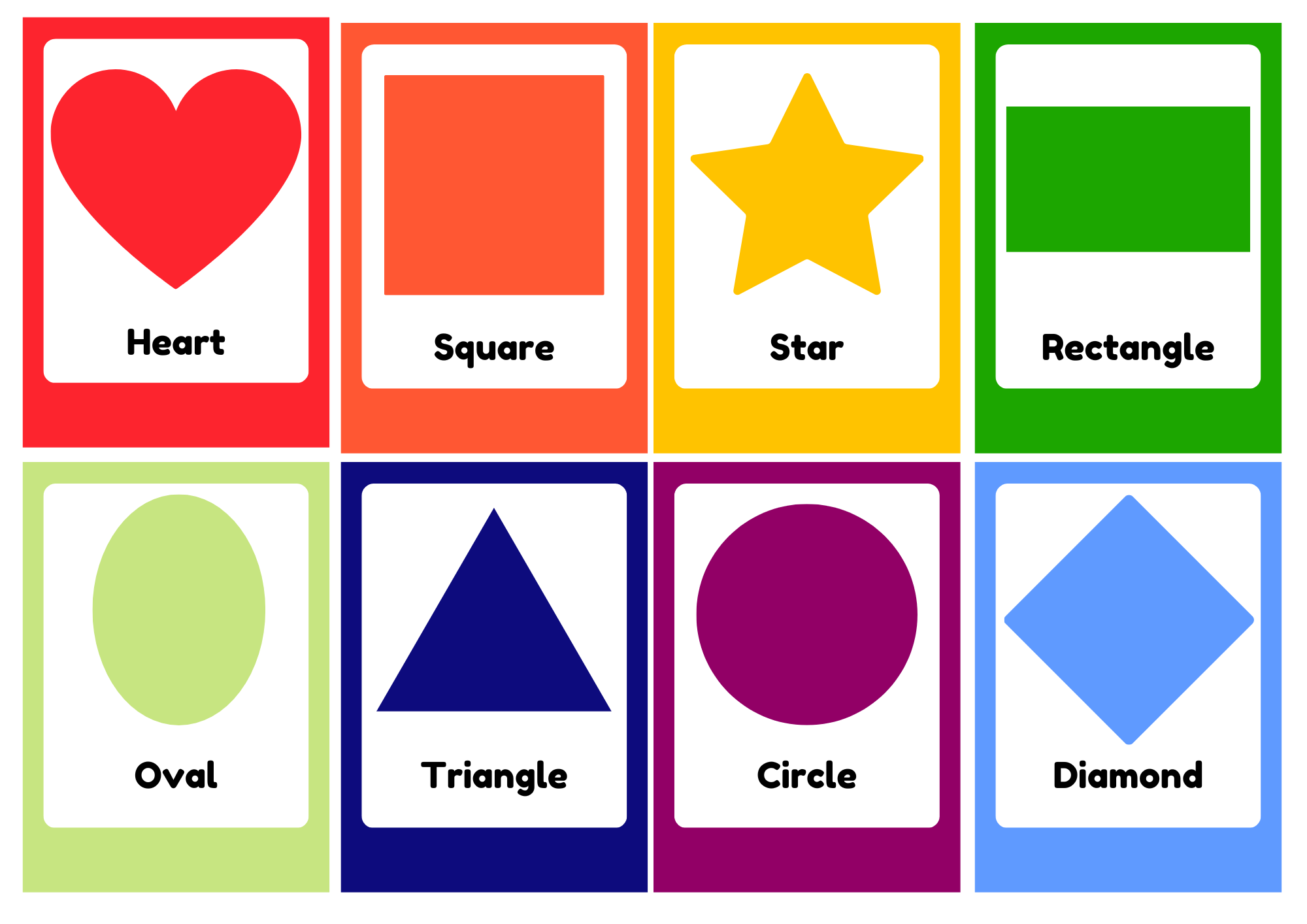 Learn Shapes The Fun Way With Our Basic Colorful Shapes Flashcards Made By Teachers