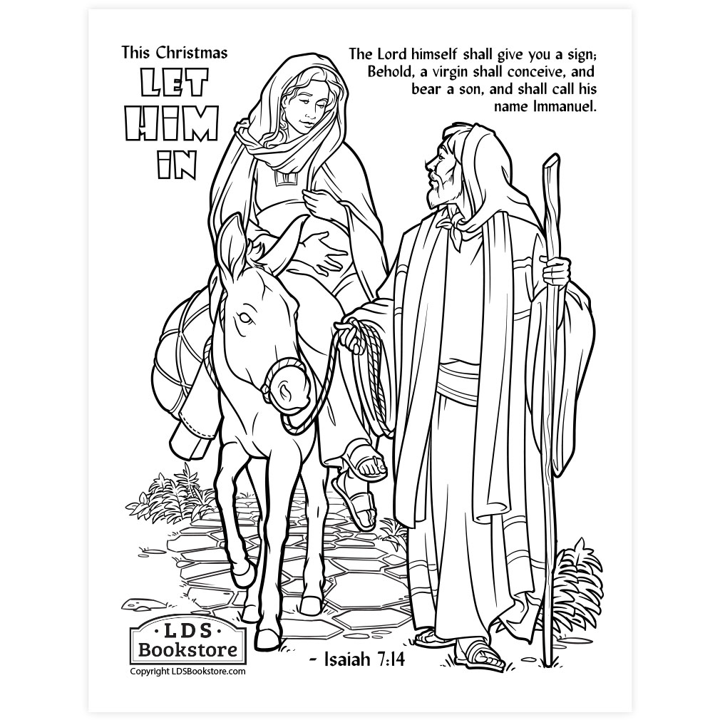 Let Him In Christmas Coloring Page Printable Let Him In Christmas Coloring Page Printable