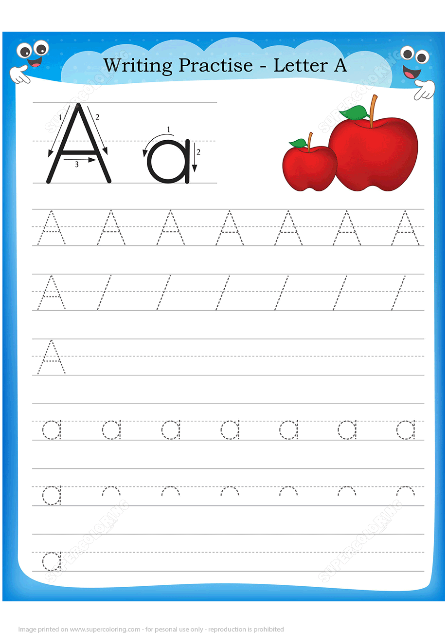 Letter A Is For Apple Handwriting Practice Worksheet Free Printable Worksheets Letter A Is For Apple Handwriting Practice Worksheet Free Printable Worksheets