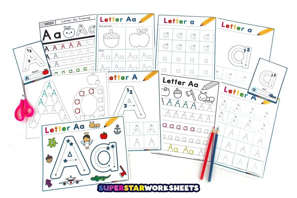 Letter A Tracing Worksheets Superstar Worksheets Letter A Tracing Worksheets Superstar Worksheets