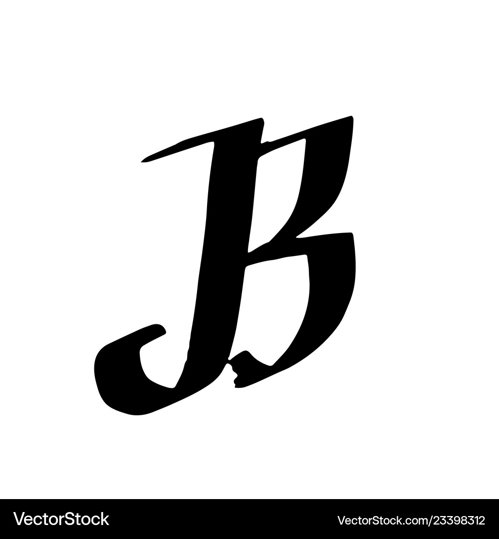 Letter B Unique Old Brush Grunge Lettering Royalty Free Vector VectorStock Letter B Unique Old Brush Grunge Lettering Royalty Free Vector VectorStock