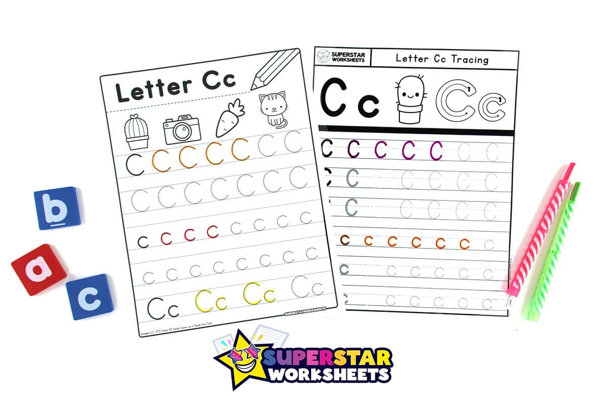 Letter C Tracing Worksheets Superstar Worksheets