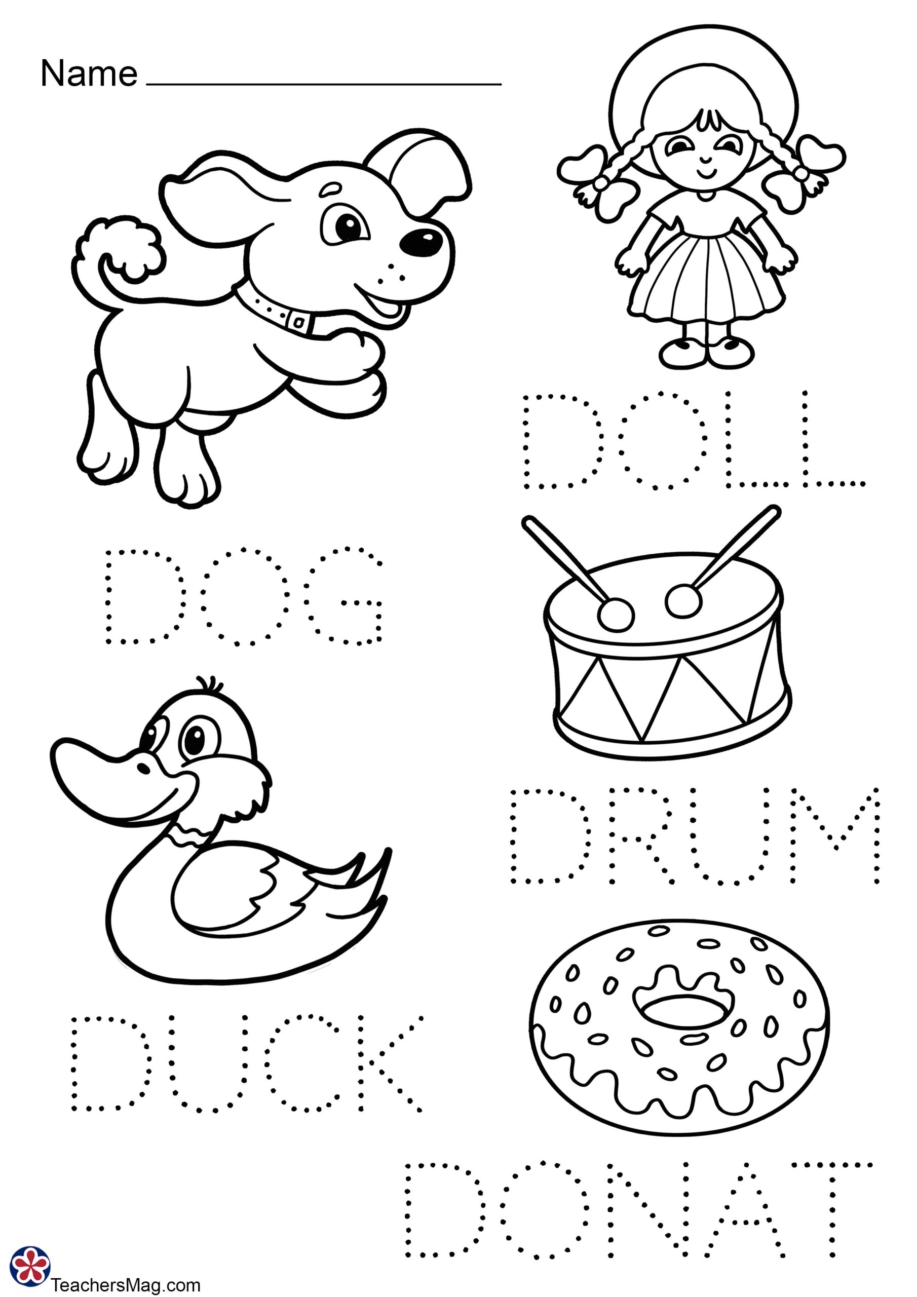 Letter D Free Worksheets TeachersMag Letter D Free Worksheets TeachersMag