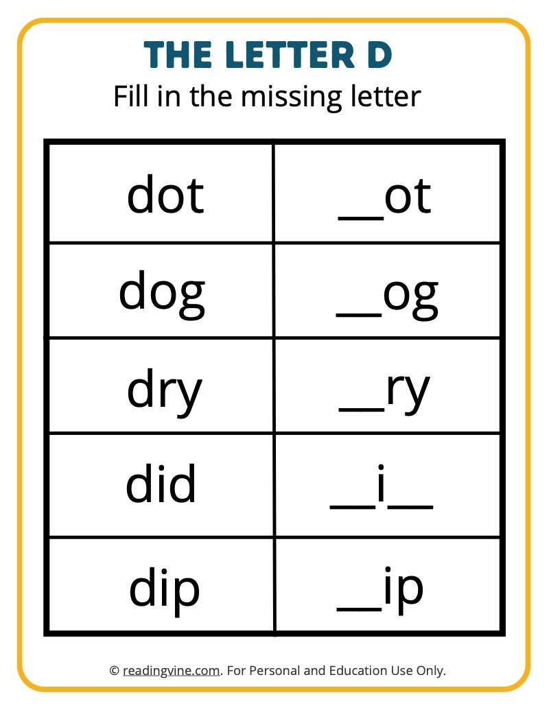 Letter D Worksheets For Preschool Free Printable Letter D Worksheets For Preschool Free Printable