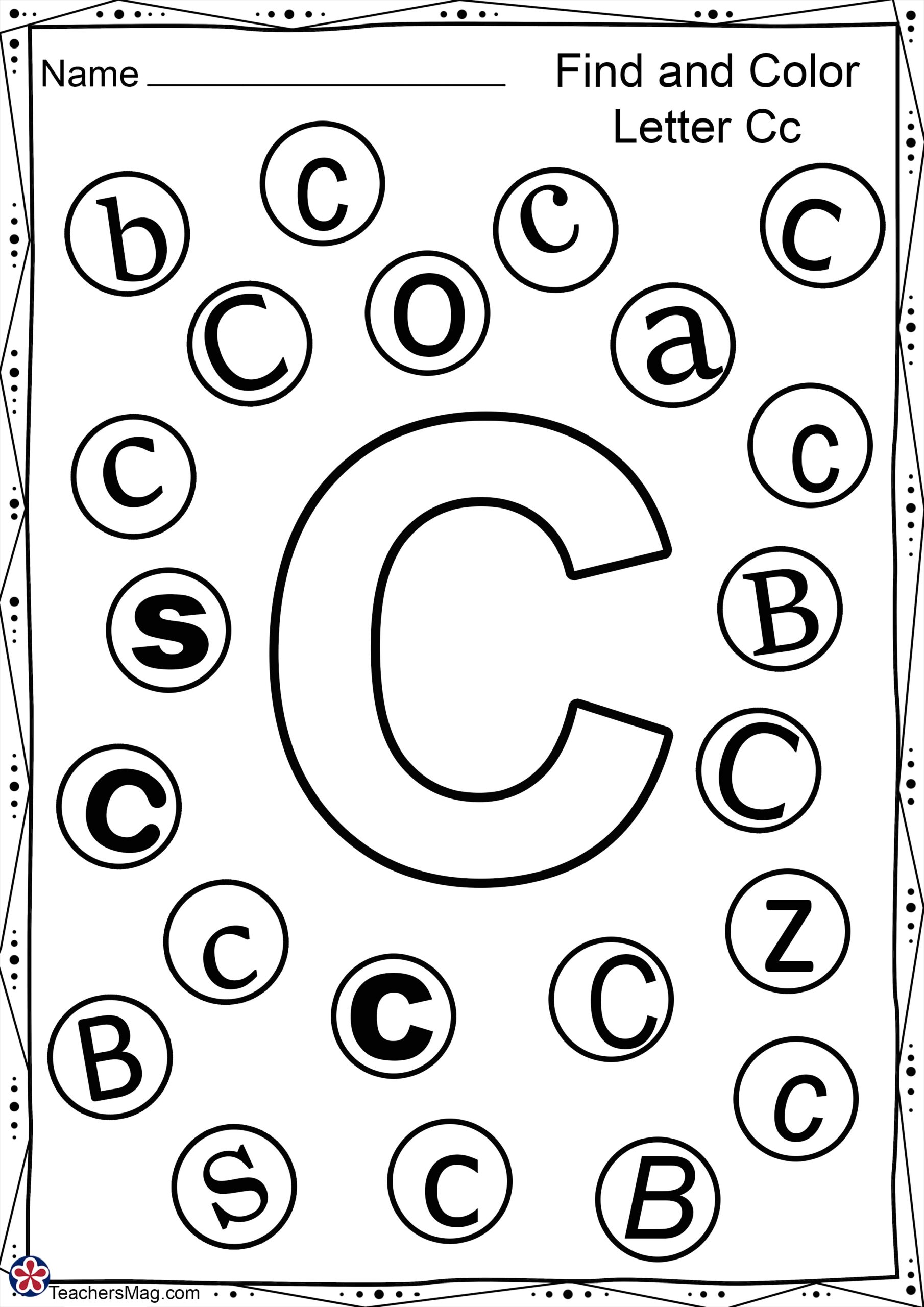 Free Printable Letter C Writing Practice Worksheet