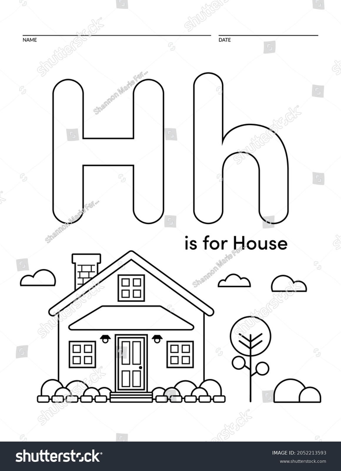 Alphabet Worksheet For Kids Learning Uppercase And Lowercase Letters Stock Illustration Illustration Of Simple Language 426479385