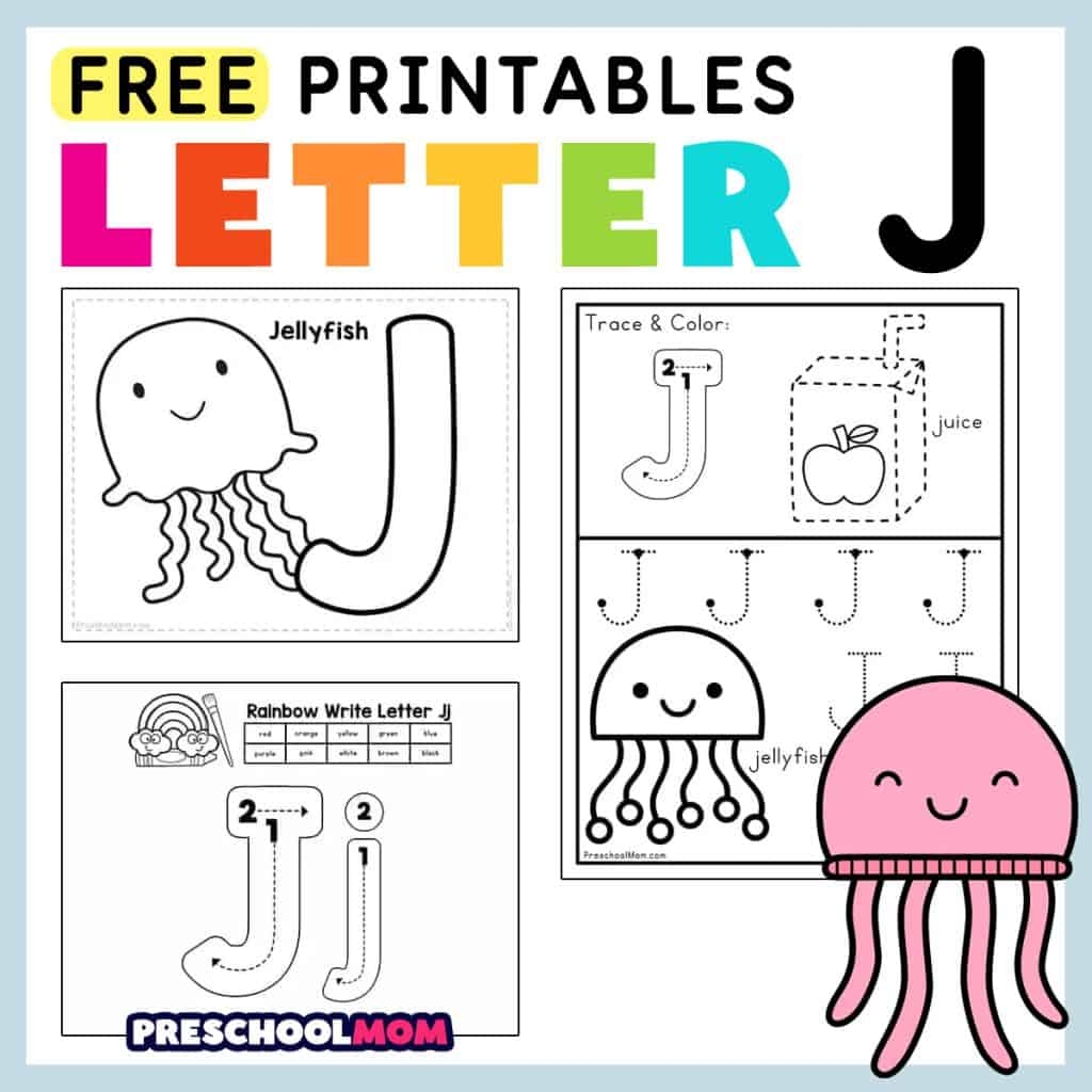 Free Printable Letter J Writing Practice Worksheet