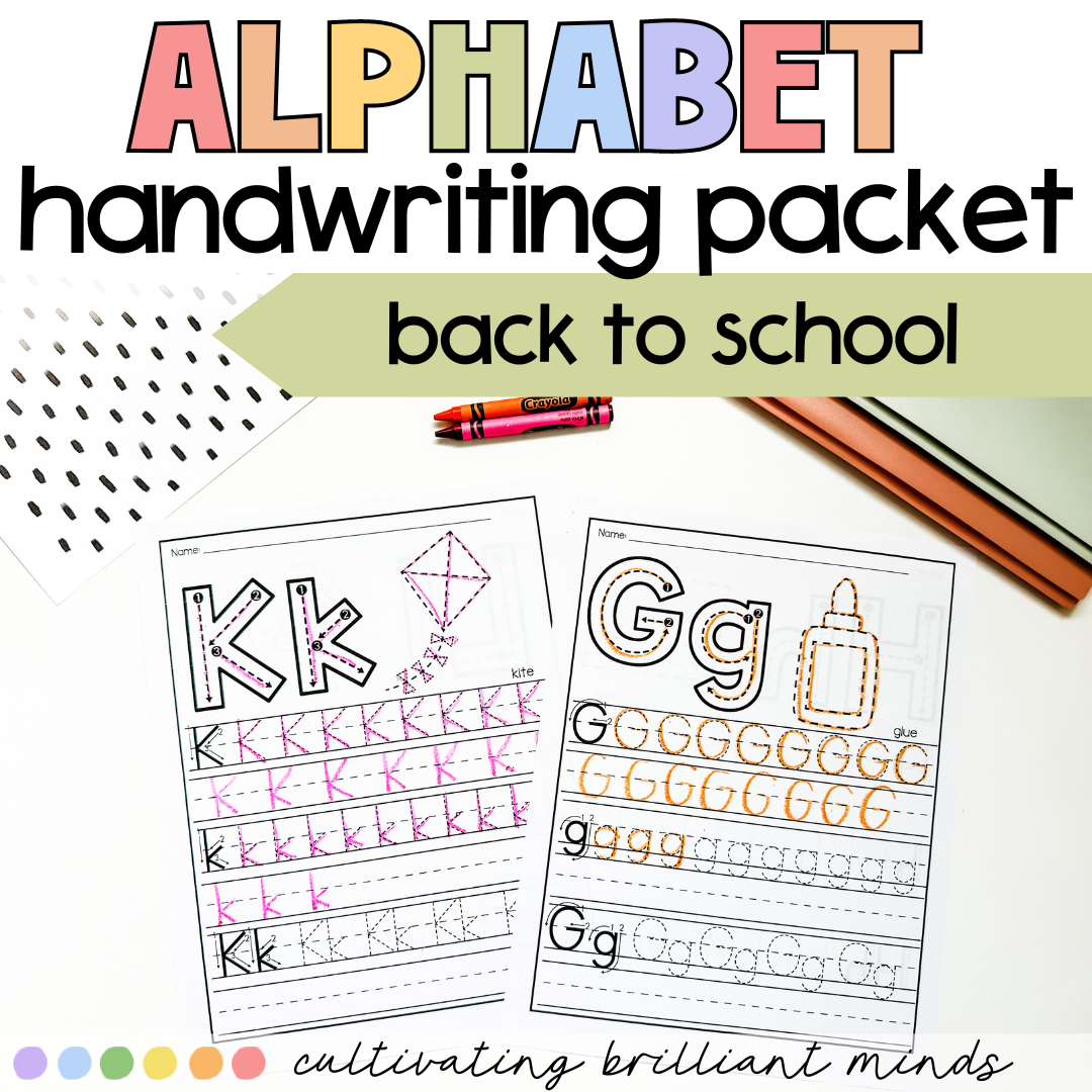 Letter Recognition And Handwriting Packet Alphabet Review Worksheets Tracing Classful
