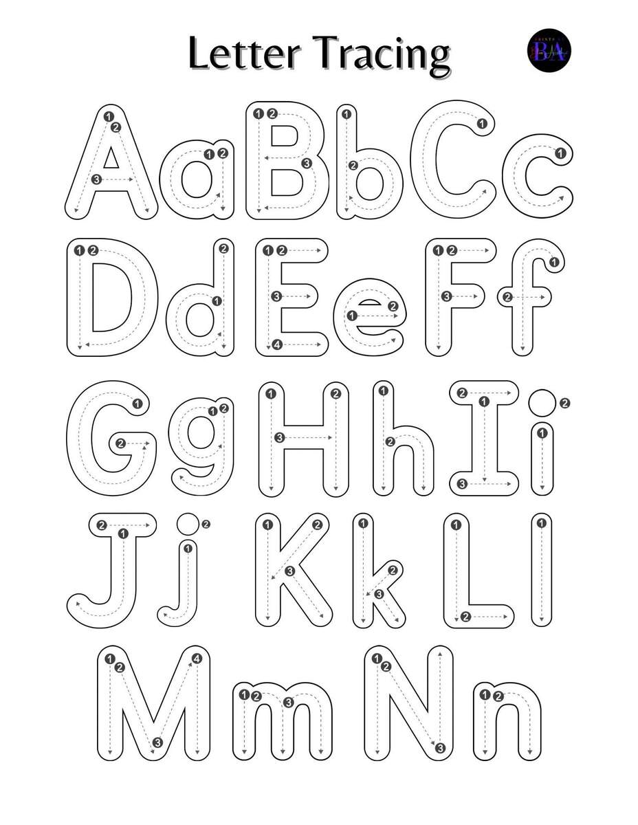 Letter Tracing Upper Lower Case Etsy