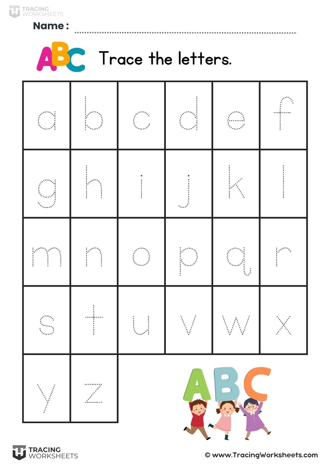 Alphabet Worksheets Free Printable A Z Alphabet Practice