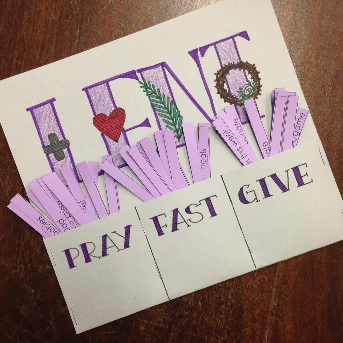 Look To Him And Be Radiant Lent Pray Fast Give Printable