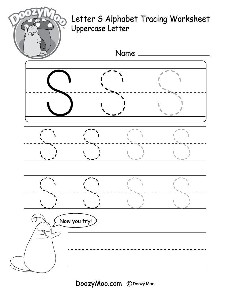 Free Letter S Tracing Worksheets Nature Inspired Learning