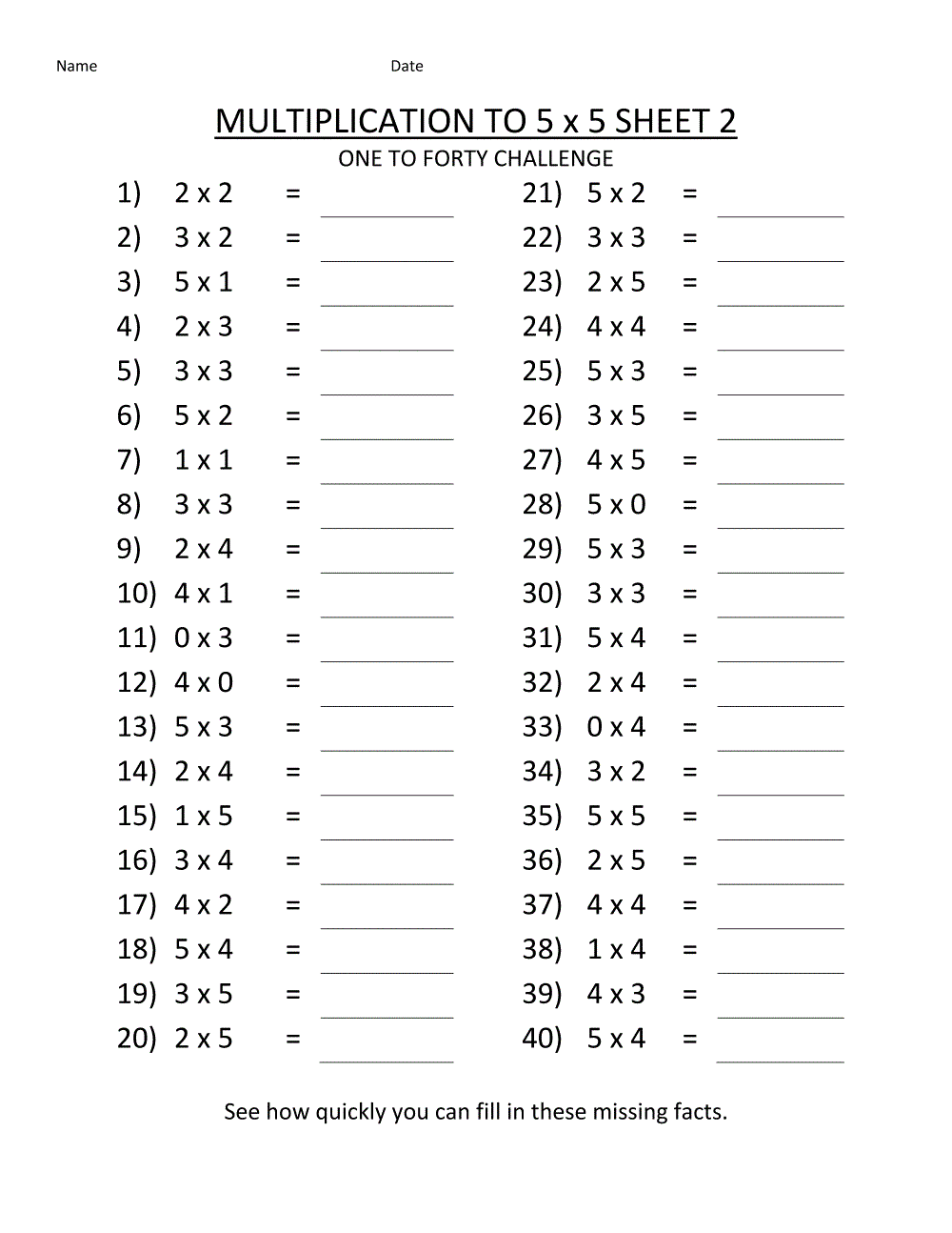 Math Sheets For Practice