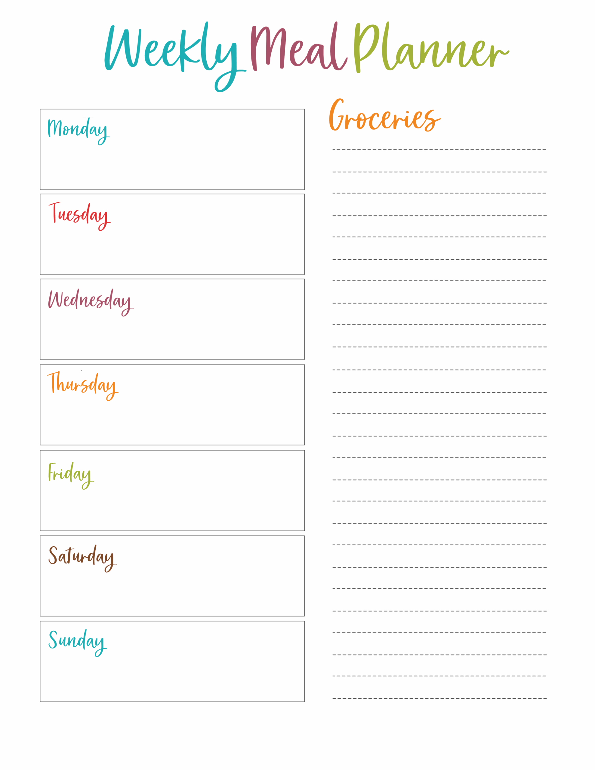 Meal Planner Freebie Weekly Monthly Printables Love On A Plate Meal Planner Freebie Weekly Monthly Printables Love On A Plate