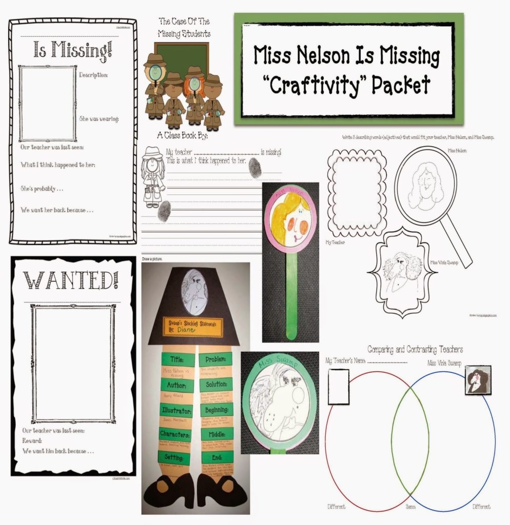 Miss Nelson Is Missing Packet Classroom Freebies