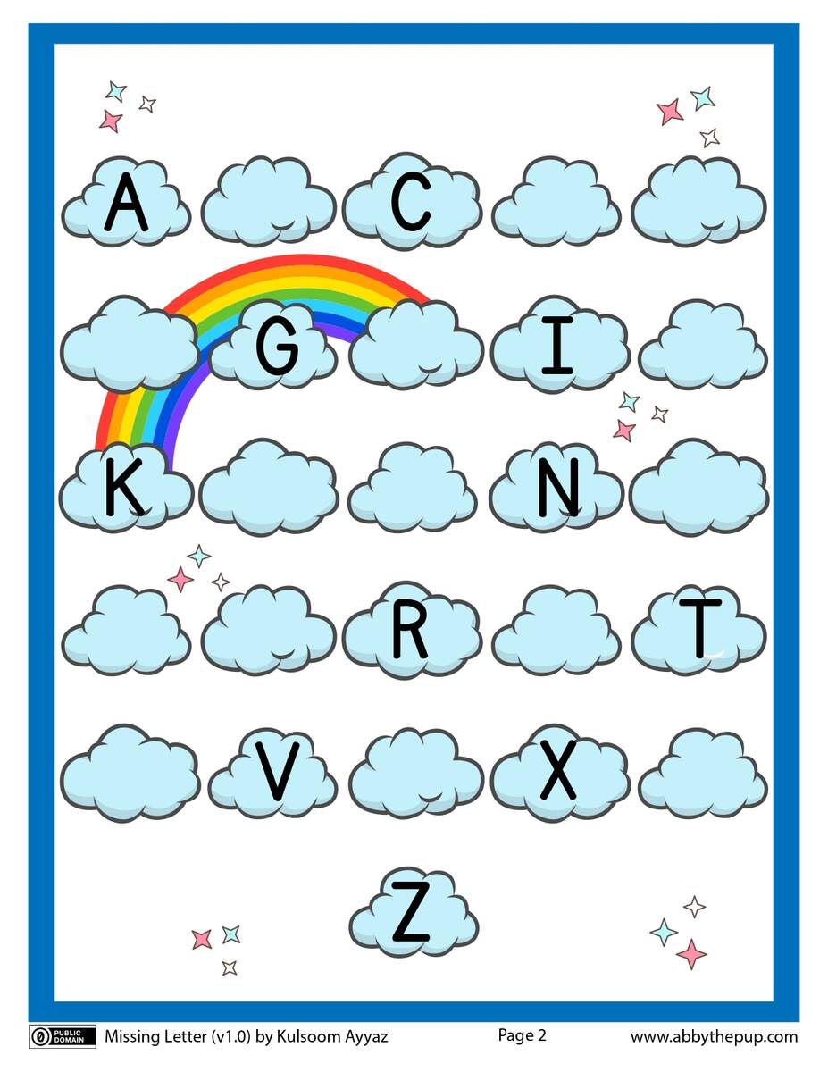 Fill In The Missing Alphabet Letter Worksheets For Kindergarten