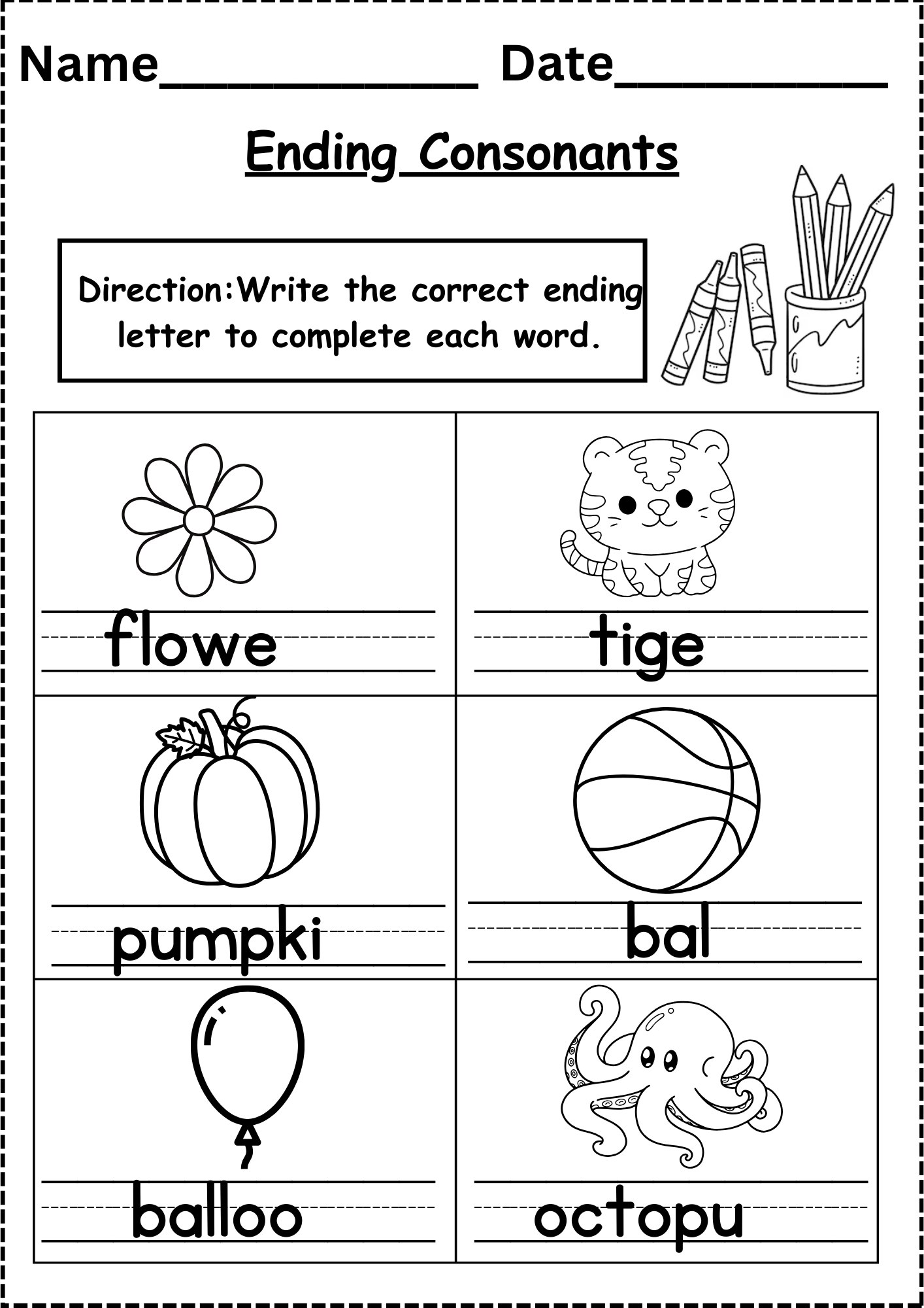 Missing Letters Worksheet Kindergarten II PhonicsII Missing Letters Worksheet Kindergarten II PhonicsII