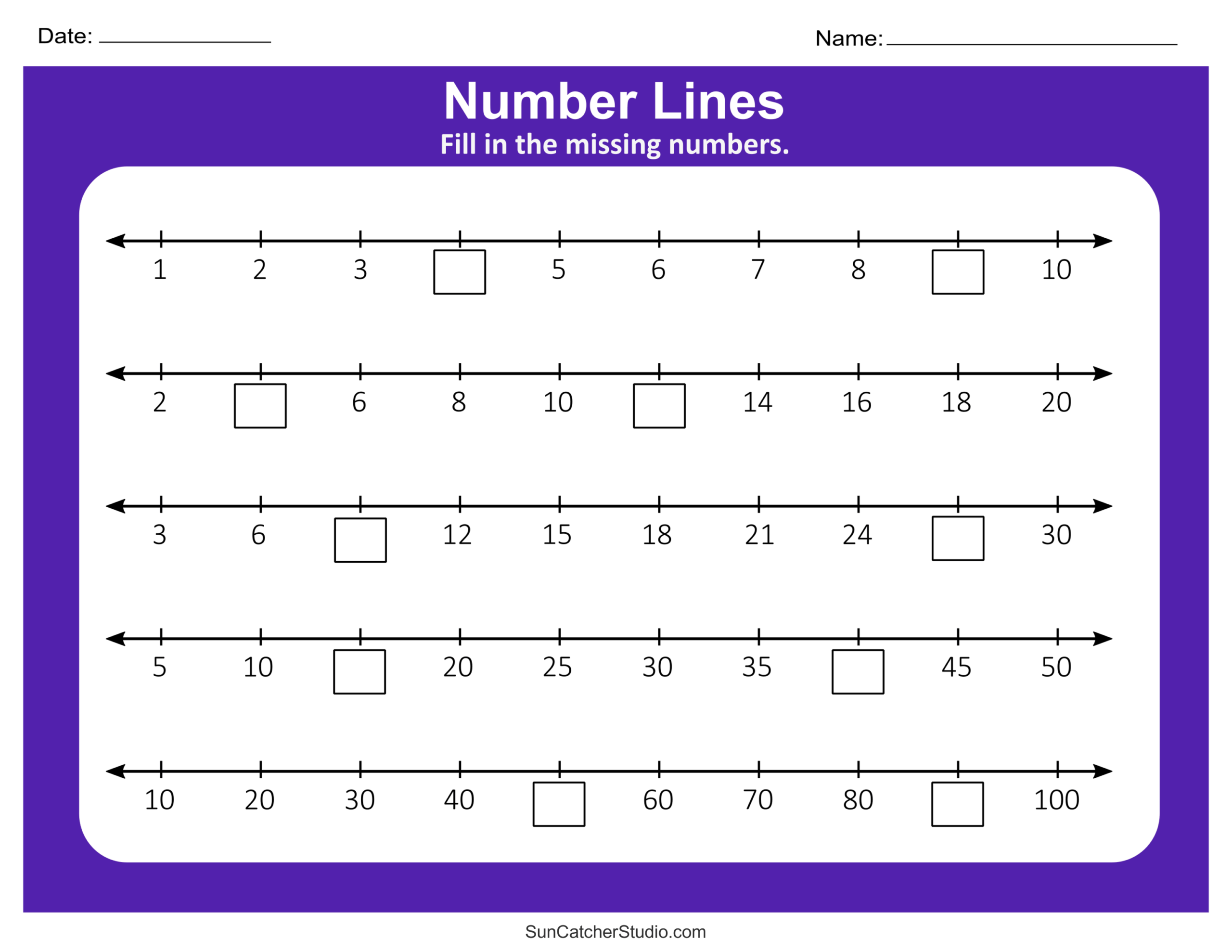 Missing Numbers Worksheets Fill In The Missing Numbers Free Printables Lettering SVG Files Tools Apps