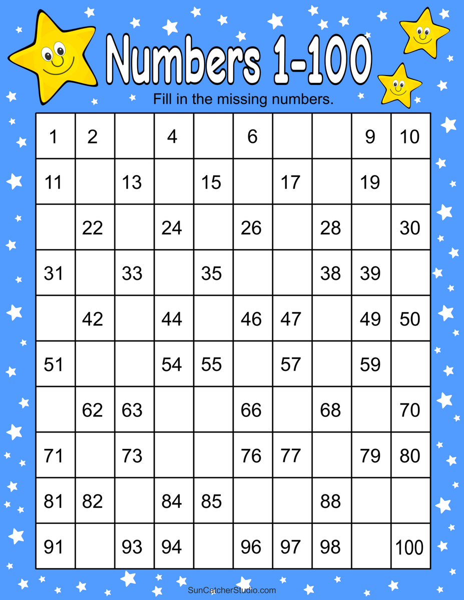 Missing Numbers Worksheets Fill In The Missing Numbers Free Printables Lettering SVG Files Tools Apps