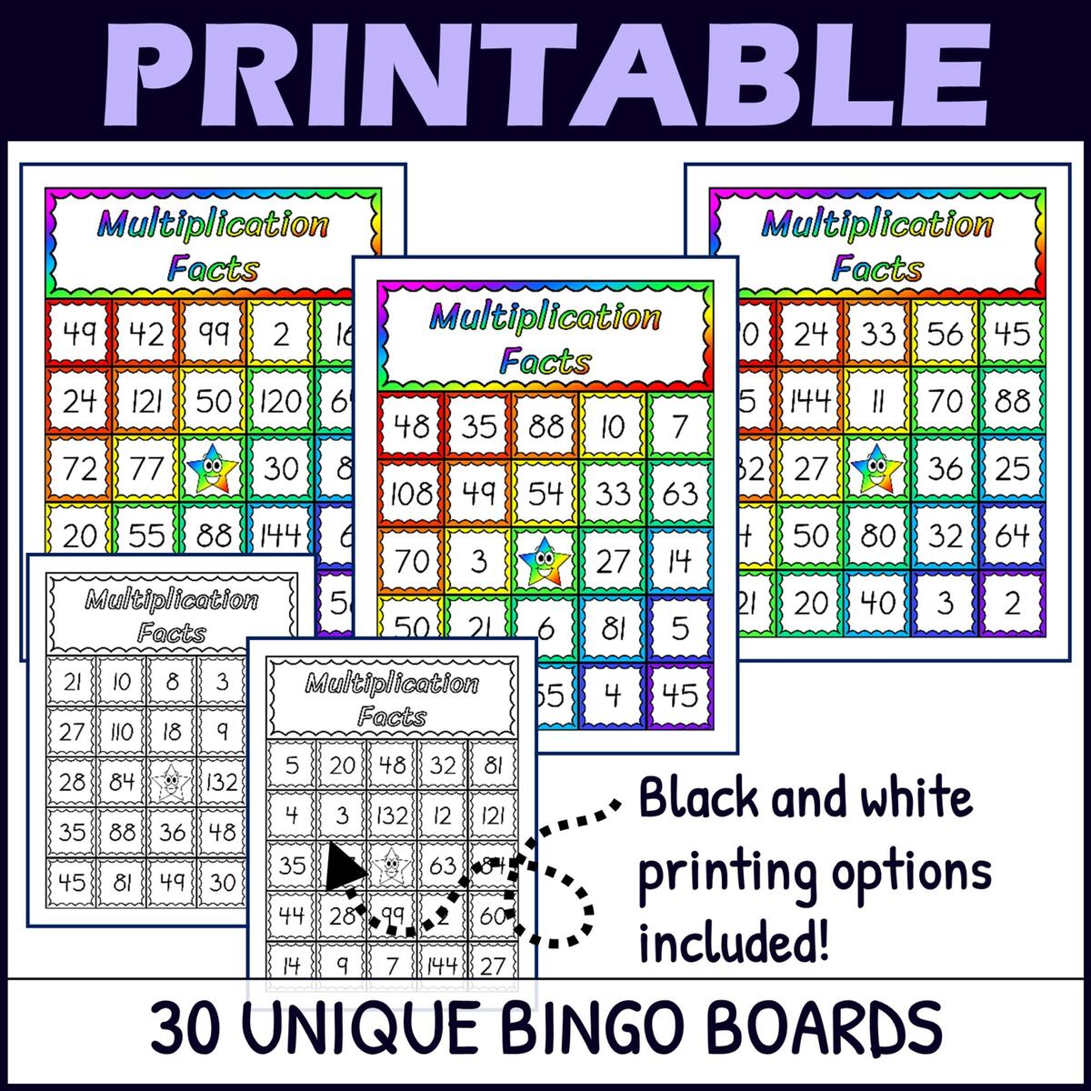 Mixed Times Table Activity Multiplication Facts Bingo Game Made By Teachers Mixed Times Table Activity Multiplication Facts Bingo Game Made By Teachers