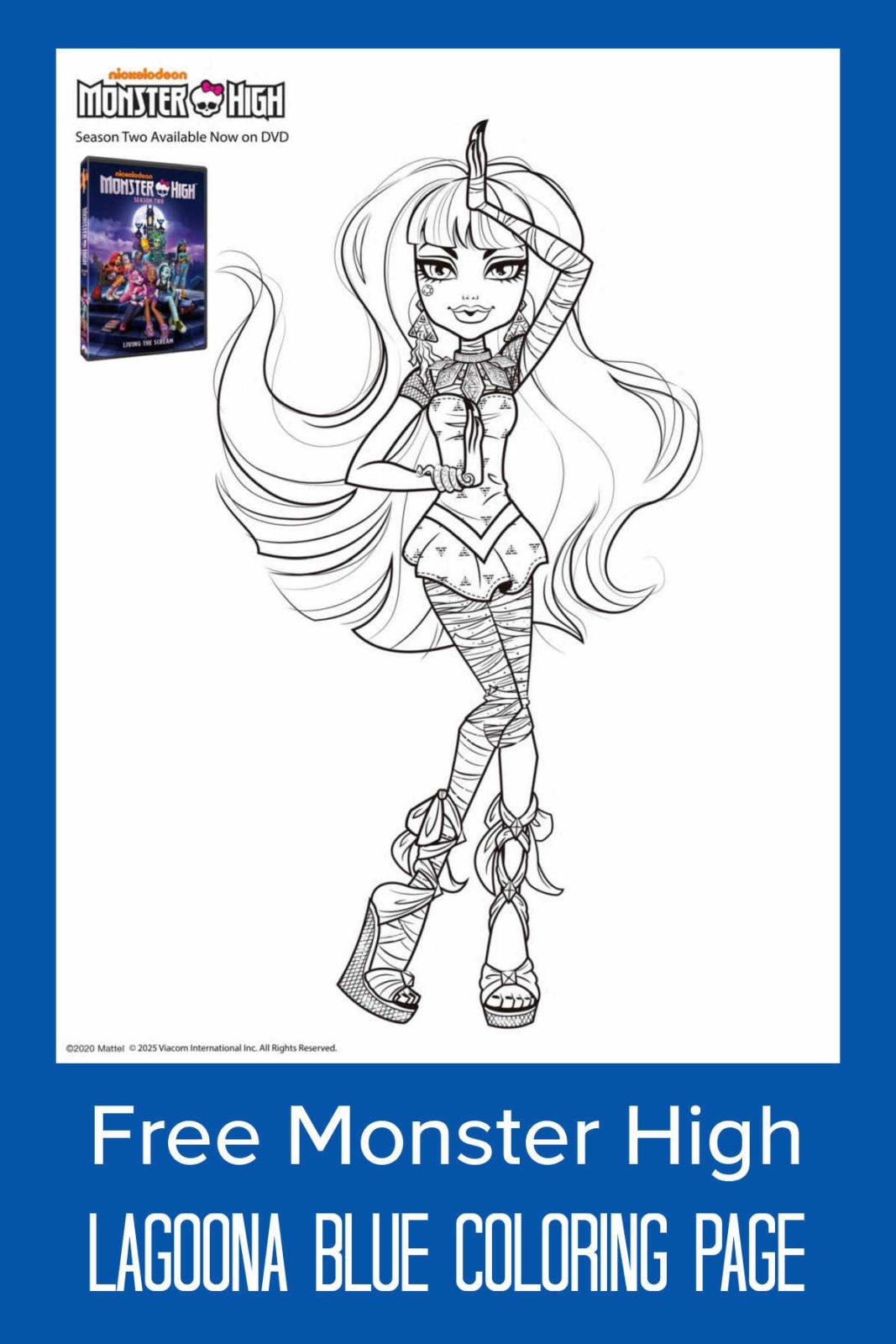Monster High Lagoona Blue Coloring Page Mama Likes This