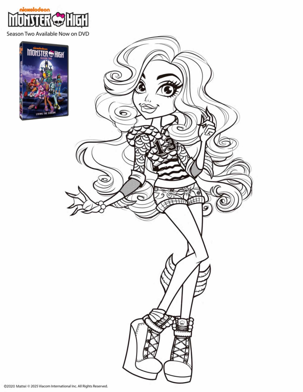 Monster High Lagoona Blue Coloring Page Mama Likes This