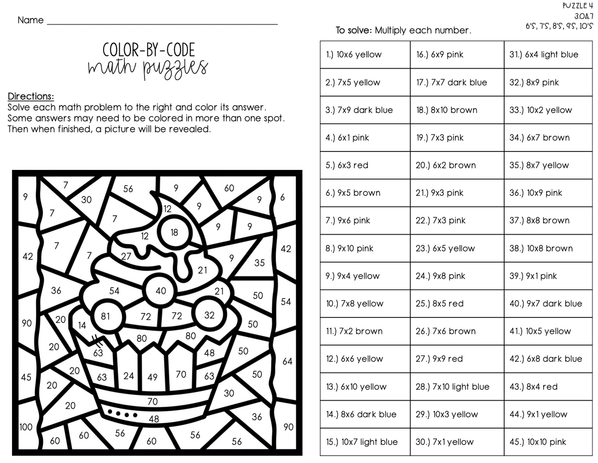 Multiplication Color By Number Multiplication Fact Fluency Activity Classful Fall Multiplication Color By Number Made By Teachers