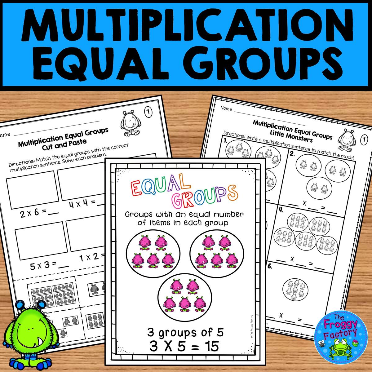 Multiplication Equal Groups Multiplication Worksheets Made By Teachers Multiplication By Grouping Year 1 And Grade 1